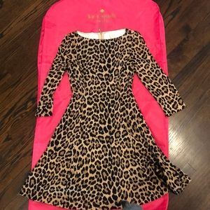 Kate Spade Leopard fit and flare dress